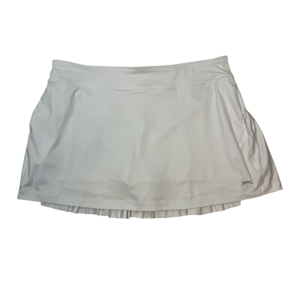 Slazenger Women’s White‎ Golf Skort XXL Pleated Back Built-in Shorts Activewear